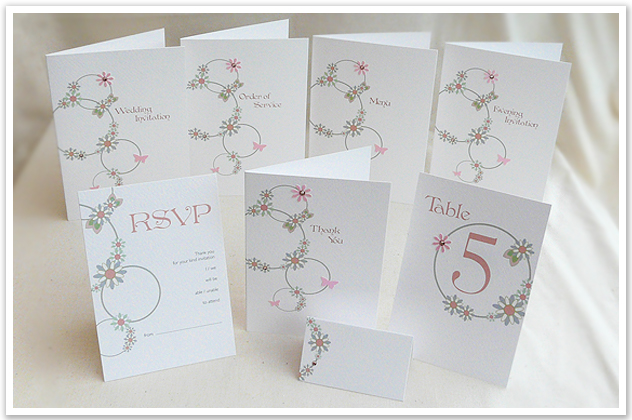 floral circles wedding stationery design spring summer wedding