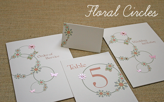 floral circles wedding stationery design spring summer wedding