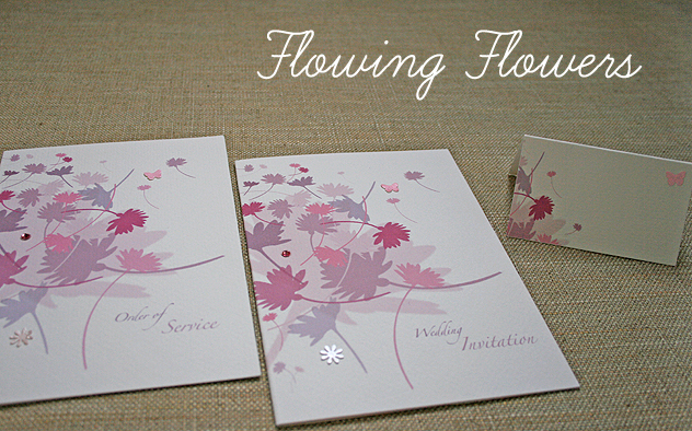 wedding stationery flowing flowers range colourful floral design