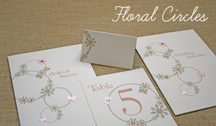 Floral Circles Wedding Invitations