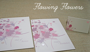 Flowing Flowers Wedding Invitations