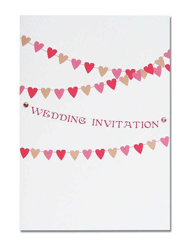 heart bunting wedding design