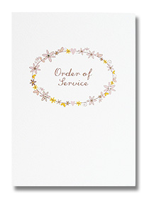 daisy chain order of service wedding