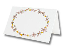 daisy chain place cards for wedding