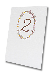 daisy chain pretty flower table card wedding