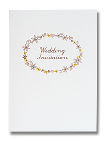 daisy chain wedding invitations pretty floral