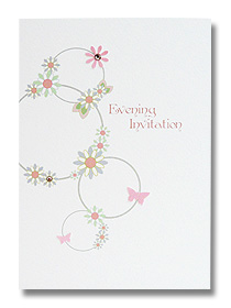 floral circles evening invitations