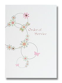 floral circles wedding statioenry order of service
