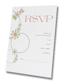 rsvp cards wedding floral circles