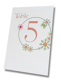 floral circles pastel pretty wedding stationery table number cards