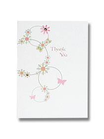 thank you cards wedding stationery floral circles