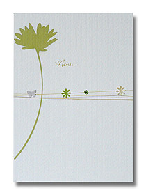 green floral menu fresh Spring design
