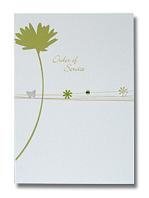 green floral order of service fresh Spring design