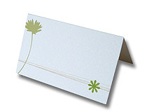 green floral place card fresh Spring design