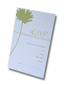 green floral rsvp postcard fresh Spring design