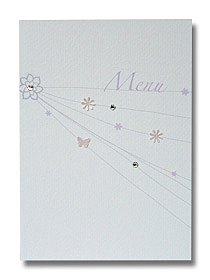 confetti veil menu delicate pastel design