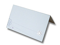 confetti veil place card delicate pastel design