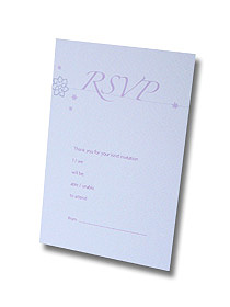 confetti veil rsvp postcard delicate pastel design