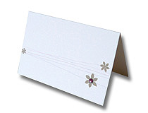 linear jewels Wedding place card gold purple