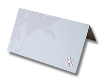 pink lily place card classical and elegant design