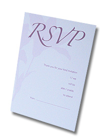 pink lily rsvp postcard classical and elegant design