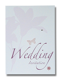 pink lily wedding invitation classical and elegant design