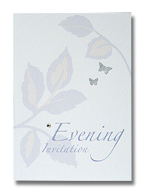 silver leaf evening invitation soft contemporary print