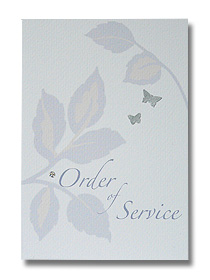 silver leaf order of service soft contemporary print