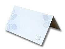 silver leaf place card soft contemporary print