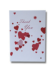 lovehearts thank you card