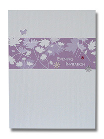 wedding band evening invitation contemporary floral print