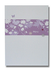 wedding band menu contemporary floral print