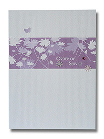 wedding band order of service contemporary floral print