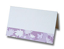 wedding band place card contemporary floral print