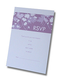 wedding band rsvp postcard contemporary floral print