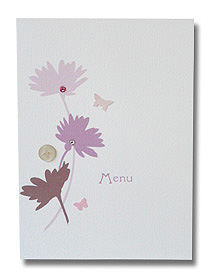 summer daisies menu pretty floral design