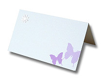 butterfly and button place card purple butterflies
