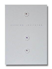 sophisticated daisies evening invitation modern simple design