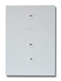 sophisticated daisies menu modern simple design
