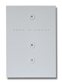 sophisticated daisies order of service modern simple design