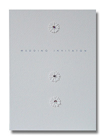 sophisticated daisies wedding invitation modern simple design