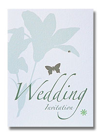 pale green lily wedding invitation classical and elegant design