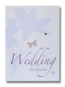 lilac lily wedding invitation classical and elegant design