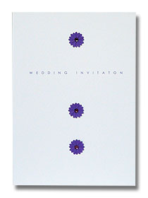 dark purple sophisticated daisies wedding invitation modern simple design