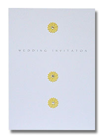 lemon yellow sophisticated daisies wedding invitation modern simple design