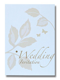 gold leaf wedding invitation soft contemporary print
