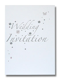 wedding sparkle wedding invitation silver shimmer