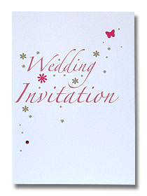 wedding sparkle wedding invitation gold cerise