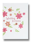 pink flower swedding stationery summery bright